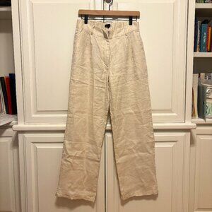 NEW Quince 100% European Linen Pleated Trouser in Sand